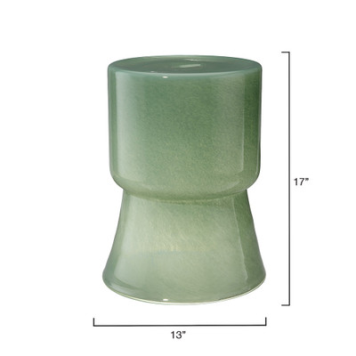 Jamie Young Huntington Garden Glass Stool - Green