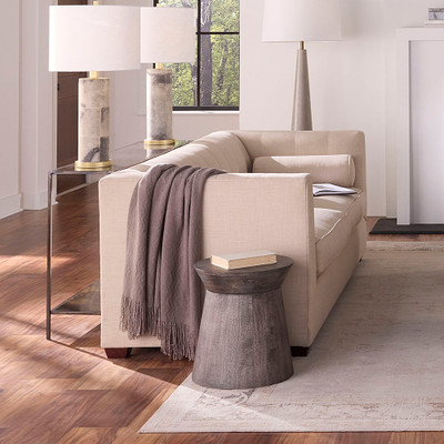 Jamie Young Porcini Wood Side Table - Grey Wash