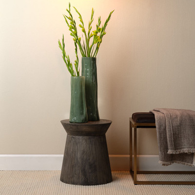 Jamie Young Porcini Wood Side Table - Grey Wash