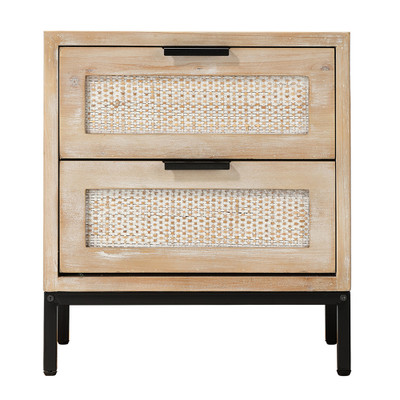 Jamie Young Reed 2 Drawer Side Table