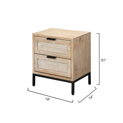 Jamie Young Reed 2 Drawer Side Table