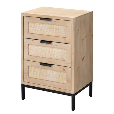Jamie Young Reed 3 Drawer Side Table