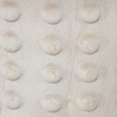Jamie Young Studded Washed Wood Coffee Table - White