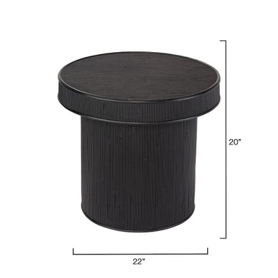 Jamie Young Taylor Bamboo Side Accent Table - Black