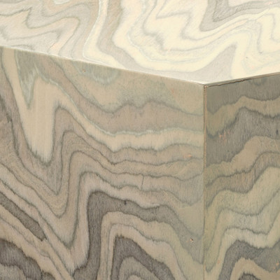Jamie Young Vale Veneer Side Table - Sand Grey