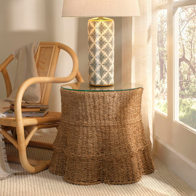 Jamie Young Falda Seagrass Side Table - Natural