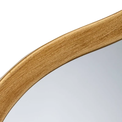 Jamie Young Aurora Wavy Iron Floor Mirror - Antique Brass