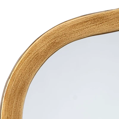 Jamie Young Aurora Wavy Iron Wall Mirror - Antique Brass