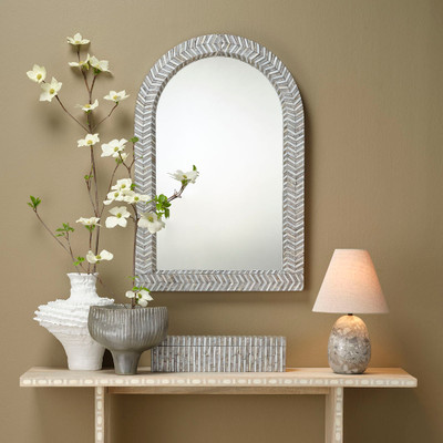 Jamie Young Beverly Mother of Pearl Arch Wall Mirror