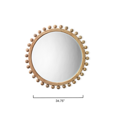 Jamie Young Brighton Round Wood Mirror - Natural
