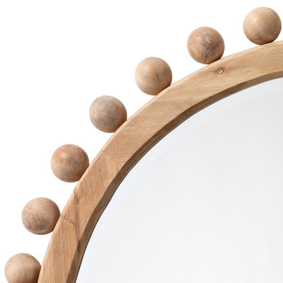 Jamie Young Brighton Round Wood Mirror - Natural