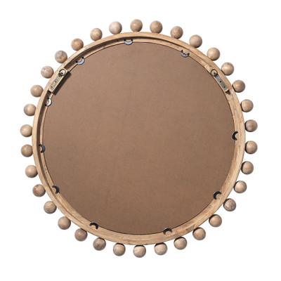 Jamie Young Brighton Round Wood Mirror - Natural