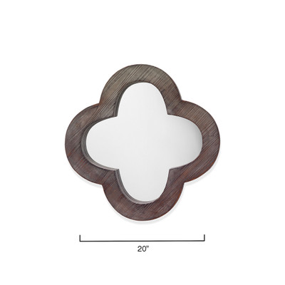 Jamie Young Clover Wood Wall Mirror - Grey Wash