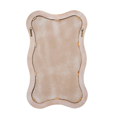 Jamie Young Deli Wavy Bamboo Wall Mirror - Cream