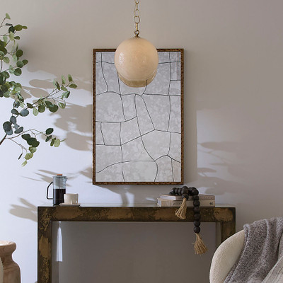 Jamie Young Fractured Hammered Iron Rectangle Wall Mirror