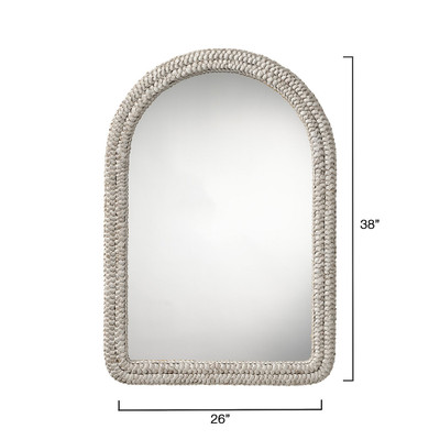 Jamie Young Grain Woven Corngrass Arch Wall Mirror