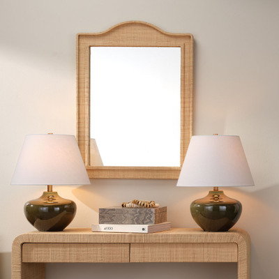 Jamie Young Hilltop Raffia Arch Wall Mirror - Natural