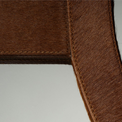 Jamie Young Keystone Hide Wall Mirror - Saddle