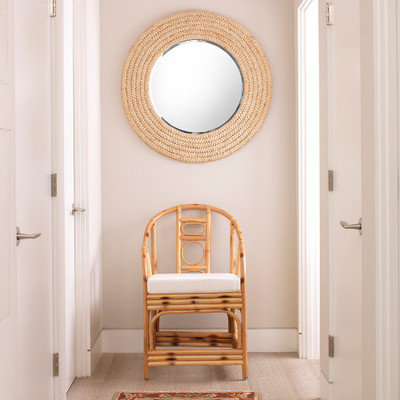 Jamie Young Meadow Seagrass Round Mirror