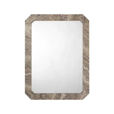 Jamie Young Ravine Wood Wall Mirror - Sand Grey