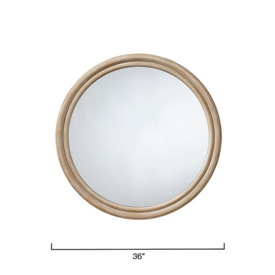 Jamie Young Riley Wood Round Wall Mirror
