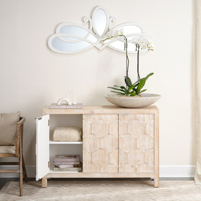 Jamie Young Scroll Mirror - White