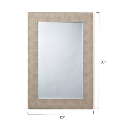Jamie Young Structure Shagreen Rectangle Mirror - Ivory