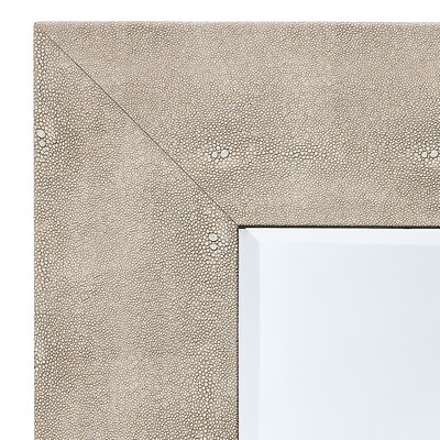 Jamie Young Structure Shagreen Rectangle Mirror - Ivory