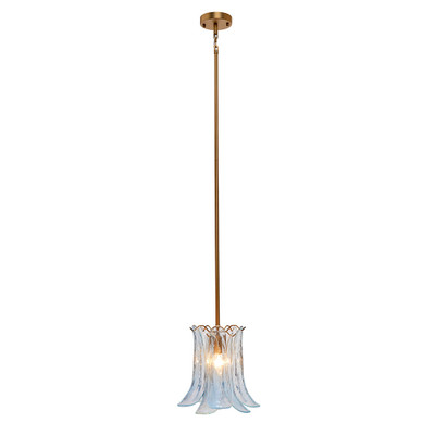Jamie Young Cala 1-Light Blown Glass Pendant - Blue