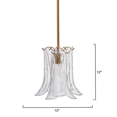 Jamie Young Cala 1-Light Blown Glass Pendant - Clear