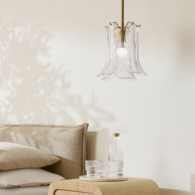 Jamie Young Cala 1-Light Blown Glass Pendant - Clear
