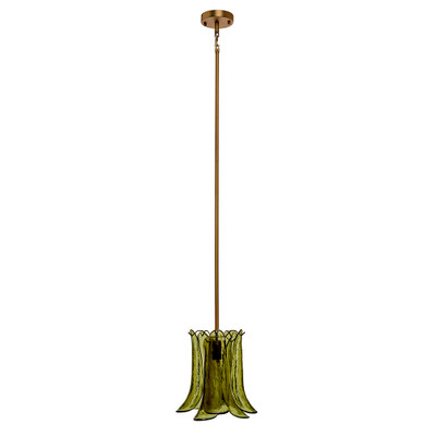 Jamie Young Cala 1-Light Blown Glass Pendant - Green