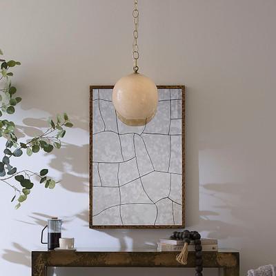 Jamie Young Camber 1-Light Blown Glass Pendant - Taupe