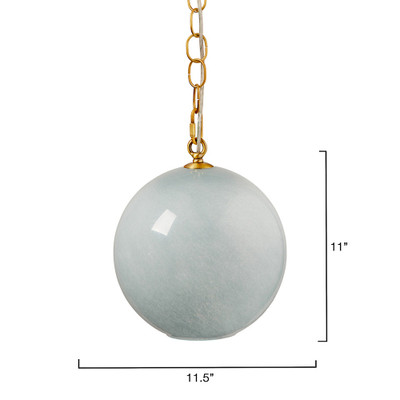 Jamie Young Camber 1-Light Glass Pendant - Blue