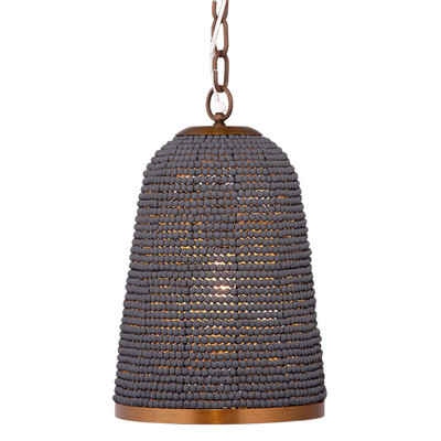 Jamie Young Creekside 1-Light Beaded Pendant - Slate Blue