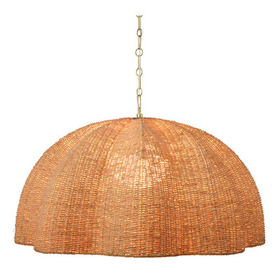 Jamie Young Rosemary 1-Light Natural Palm Leaf Pendant - Large