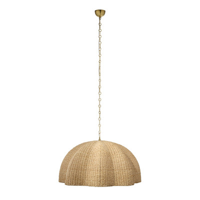 Jamie Young Rosemary 1-Light Natural Palm Leaf Pendant - Large