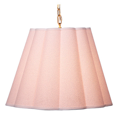 Jamie Young Scalloped 1-Light Pendant - Boucle Linen