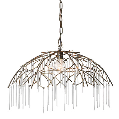 Jamie Young Vine Glass and Iron 1-Light Pendant