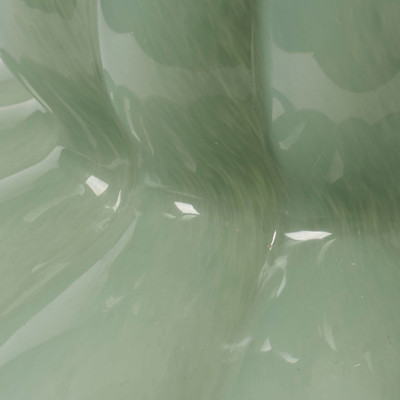 Jamie Young Agnes Blown Glass Table Lamp with Linen Shade - Celadon