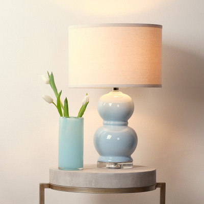 Jamie Young Bubble Ceramic Table Lamp - Blue
