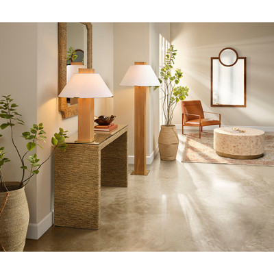 Jamie Young Craftsman Veneer Table Lamp - Natural Oak