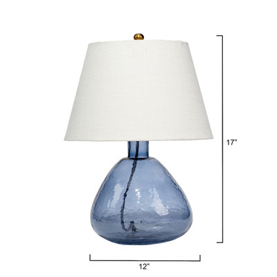 Jamie Young Demi Blown Glass Table Lamp - Blue