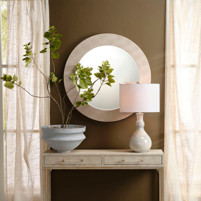 Jamie Young Droplet Ceramic Table Lamp with Linen Shade - Blue