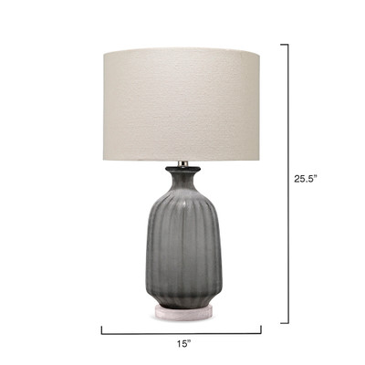 Jamie Young Frosted Glass Table Lamp - Grey
