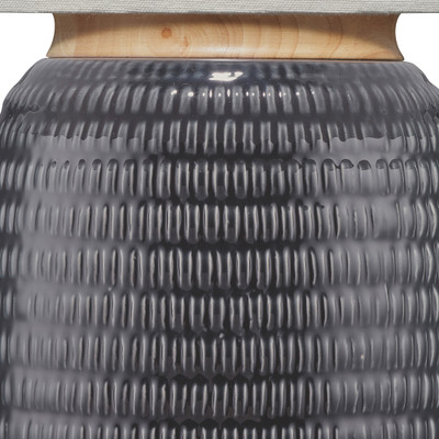 Jamie Young Graham Ceramic Table Lamp - Navy