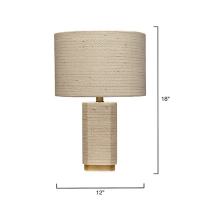 Jamie Young Haisley Raffia Table Lamp with Raffia Shade