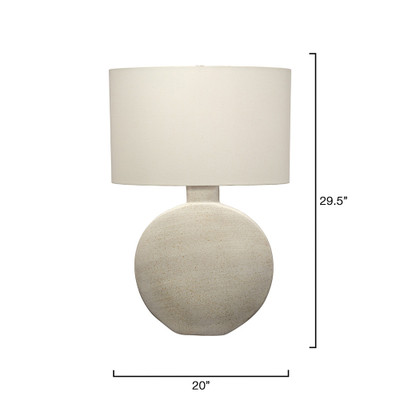 Jamie Young Moon Ceramic Table Lamp - Cream