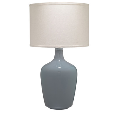 Jamie Young Plum Blown Glass Jar Table Lamp with Linen Shade - Grey