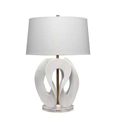 Jamie Young Swan Resin Table Lamp with Linen Shade